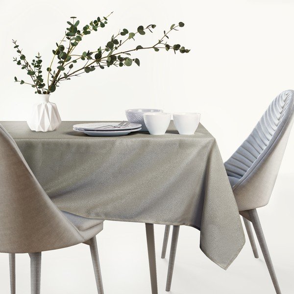 Hnědošedý ubrus v kruhovém tvaru AmeliaHome Empire Cappuccino Round, ⌀ 140 cm-image-4