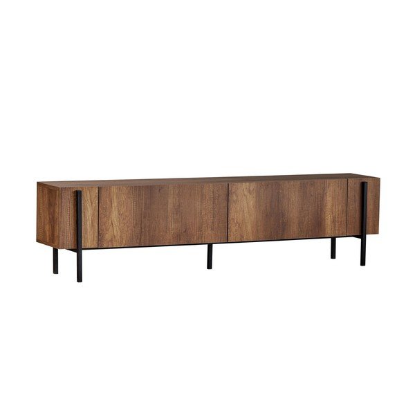 TV stolek v dekoru ořechu v tmavě přírodní barvě 180x45x30 cm Nexus – Kalune Design