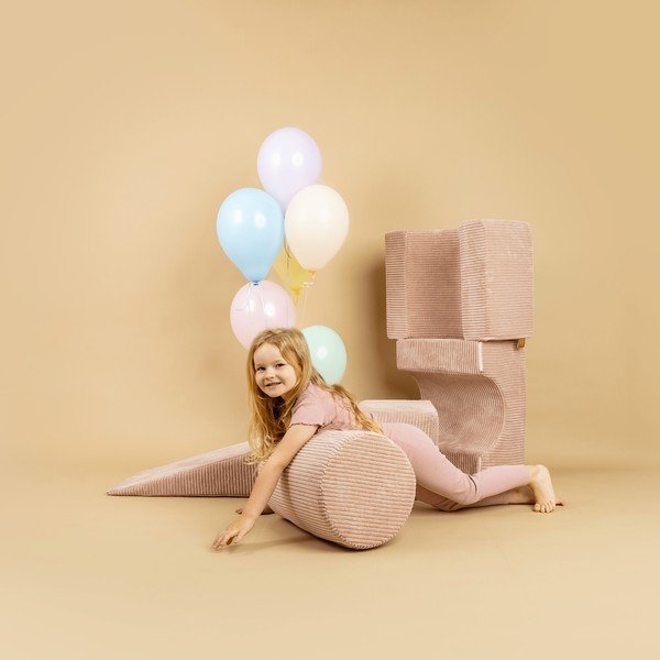 Tyrkysové manšestrové pěnové hřiště 45x170x30 cm Montessori – Meowbaby-image-3