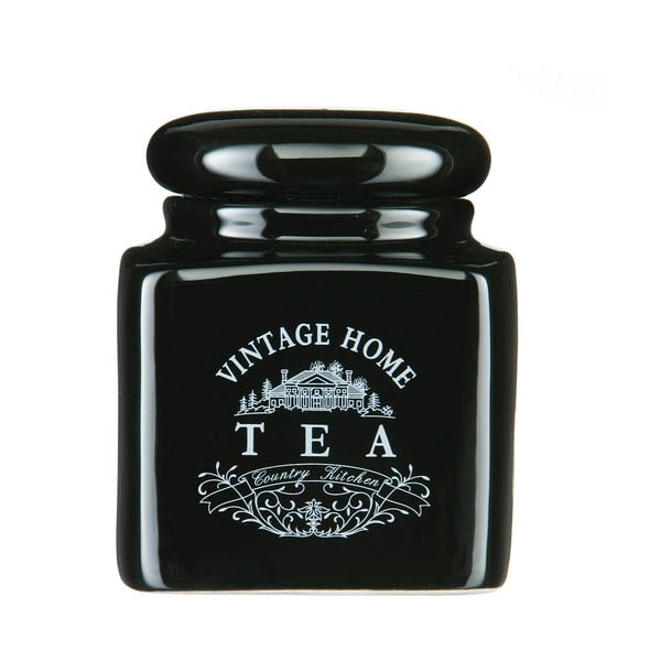 Černá dóza na čaj Premier Housewares Vintage Home