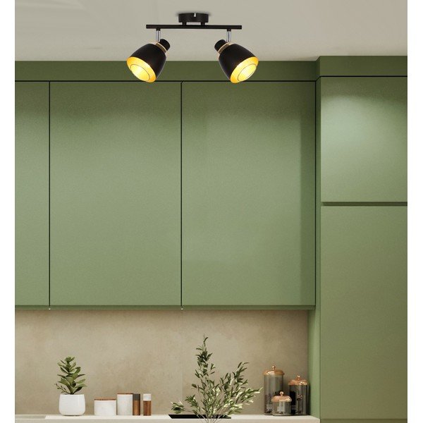 Černé stropní svítidlo s kovovým stínidlem 41.5x10 cm Aleksandria – Candellux Lighting-image-1