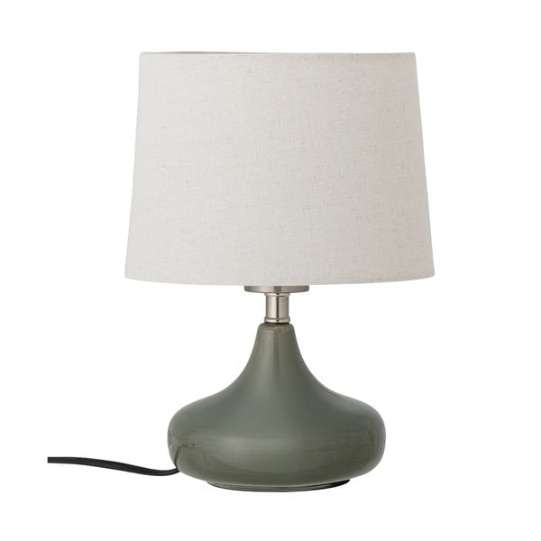 Tmavě zelená stolní lampa s textilním stínidlem (výška 28 cm) Loa – Bloomingville