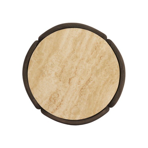 Kulatý odkládací stolek s deskou z kamene ø 45 cm Ali – Light & Living-image-3