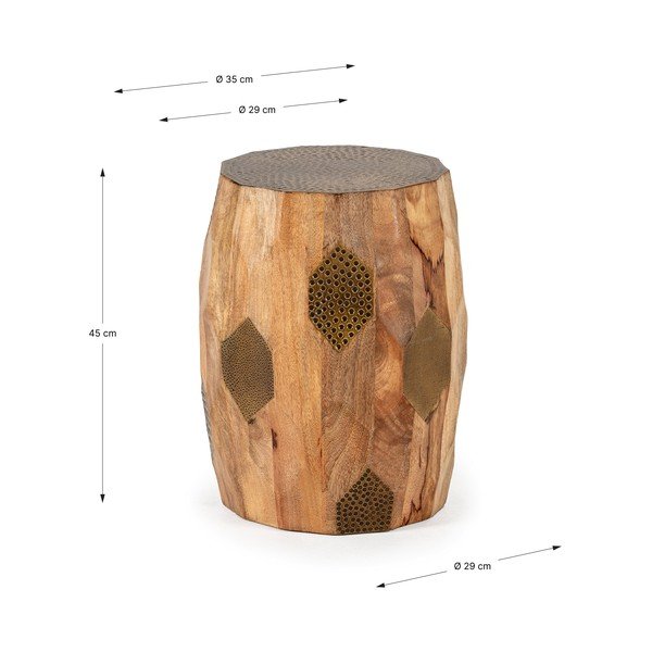 Kulatý odkládací stolek z mangového dřeva ø 29 cm Fabia – MOME-image-4