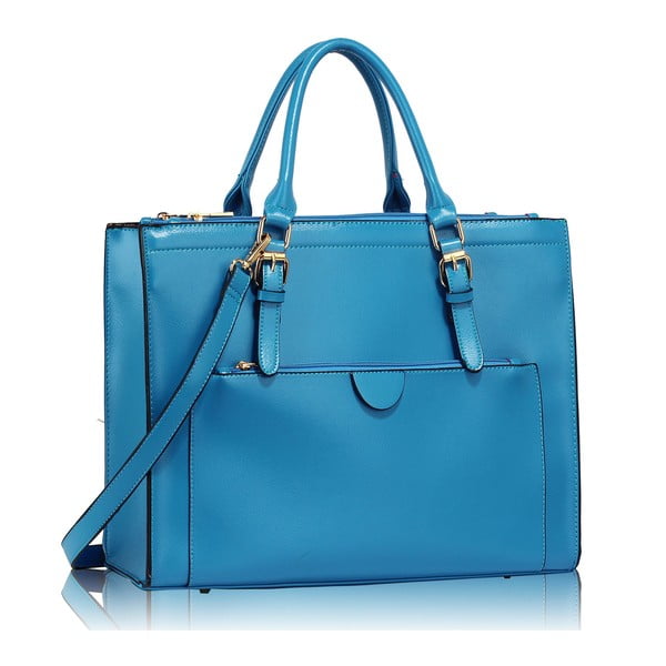 Světle modrá kabelka z eko kůže L&S Bags Alicia