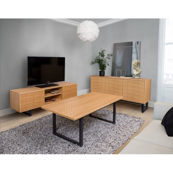 Komoda v dubovém dekoru Woodman Camden Herringbone, 175 x 75 cm-image-4