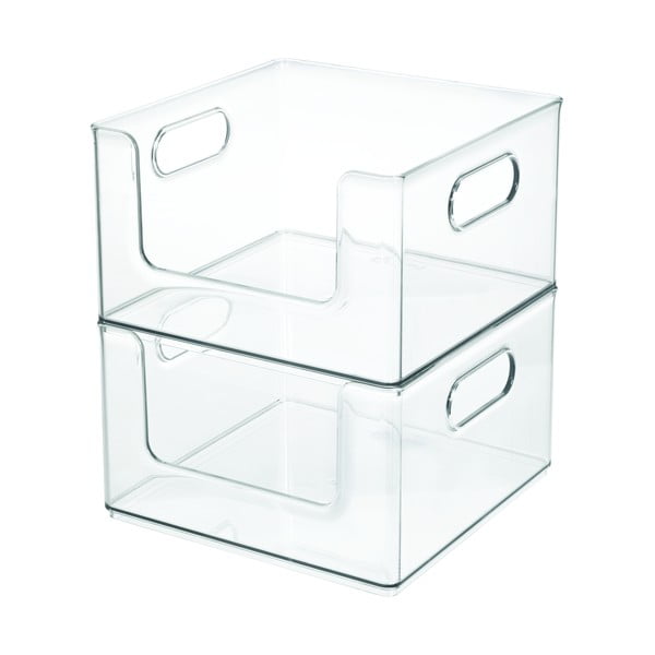 Transparentní úložný box iDesign The Home Edit, 25.4 x 25.4 cm-image-1