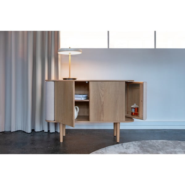 Černo-hnědá nízká komoda v dekoru dubu 109x75 cm Treasures – UMAGE-image-1