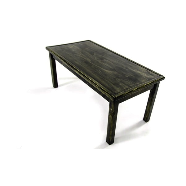 Černý konferenční stolek z borovicového dřeva Obizo