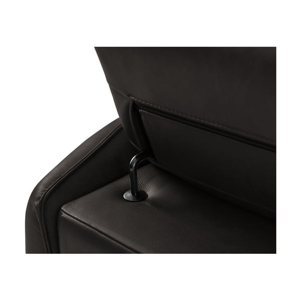 Černá kožená pohovka 103 cm Hubble – Windsor & Co Sofas-image-1