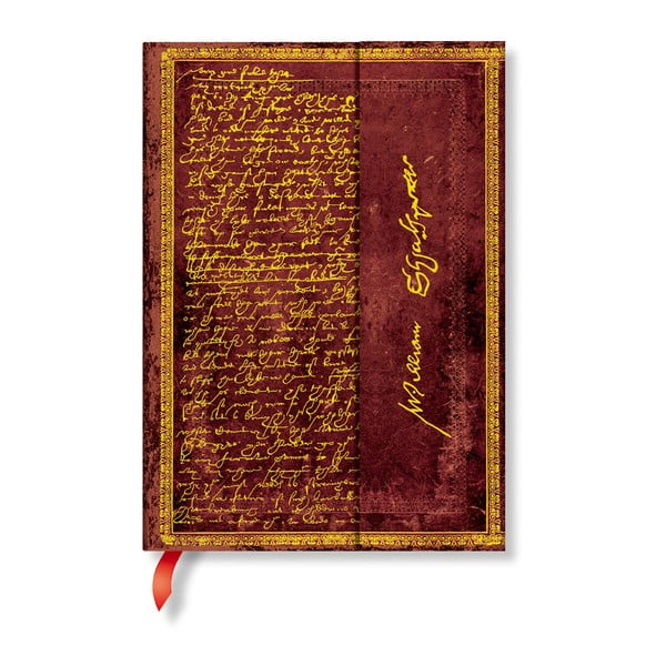 Linkovaný zápisník s tvrdou vazbou Paperblanks Shakespeare, 13 x 18 cm