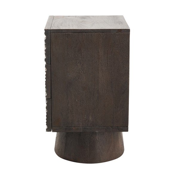 Tmavě hnědý noční stolek z mangového dřeva Crumble – WOOOD-image-3