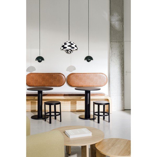 Kulatý jídelní stůl s deskou v dubovém dekoru ø 80 cm Sool – noo.ma-image-4