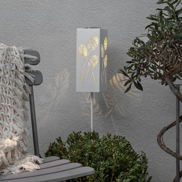 Bílá solární LED světelná dekorace z kovu Star Trading Albaleaf-image-1