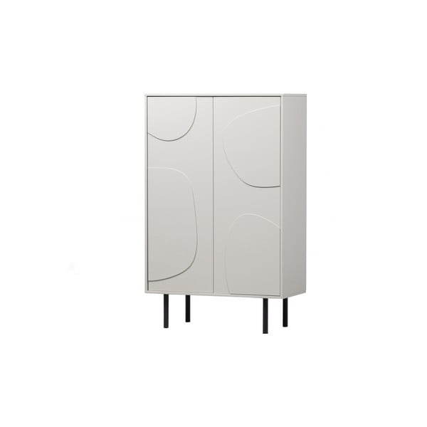 Světle šedá skříňka z borovicového dřeva 85x135 cm Cadiz – WOOOD-image-3