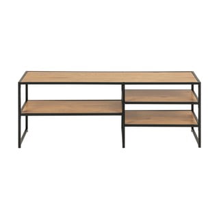 Černý TV stolek v dekoru dubu 120x46 cm Seaford - Actona