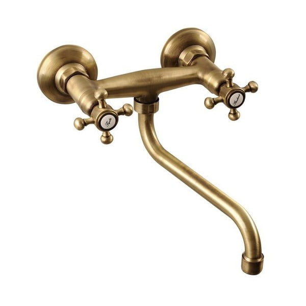 Nástěnná umyvadlová baterie v bronzové barvě (1 výstup) Antea – Sapho
