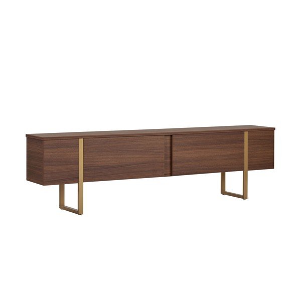 TV stolek v dekoru ořechu v tmavě přírodní barvě 180x50x30 cm Onera – Kalune Design