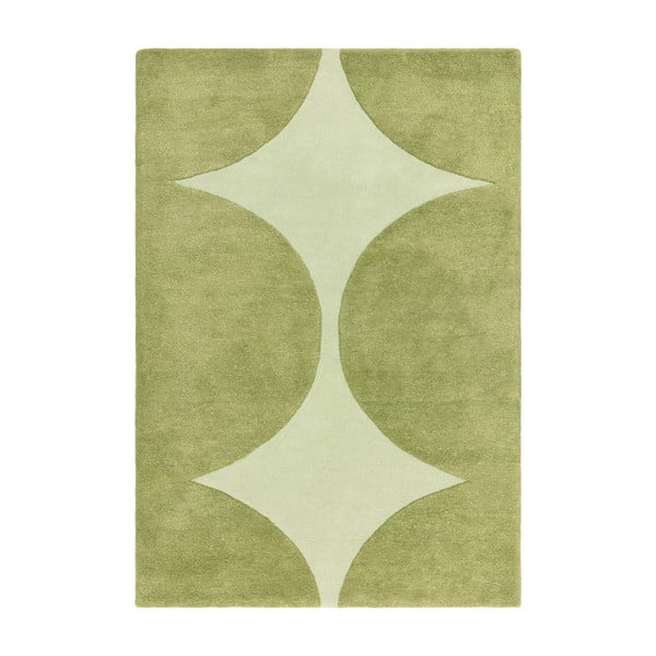 Zelený ručně tkaný vlněný koberec 160x230 cm Canvas – Asiatic Carpets