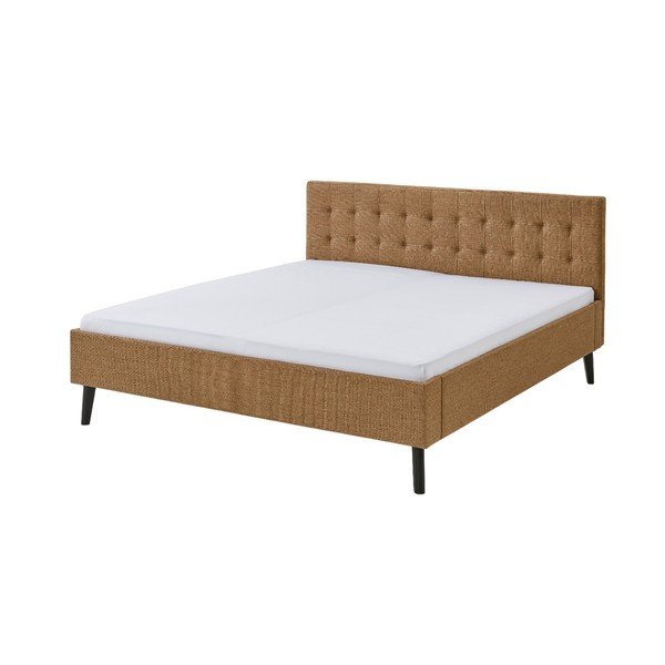 Hnědá čalouněná dvoulůžková postel bez roštu 180x200 cm Empire – Meise Möbel