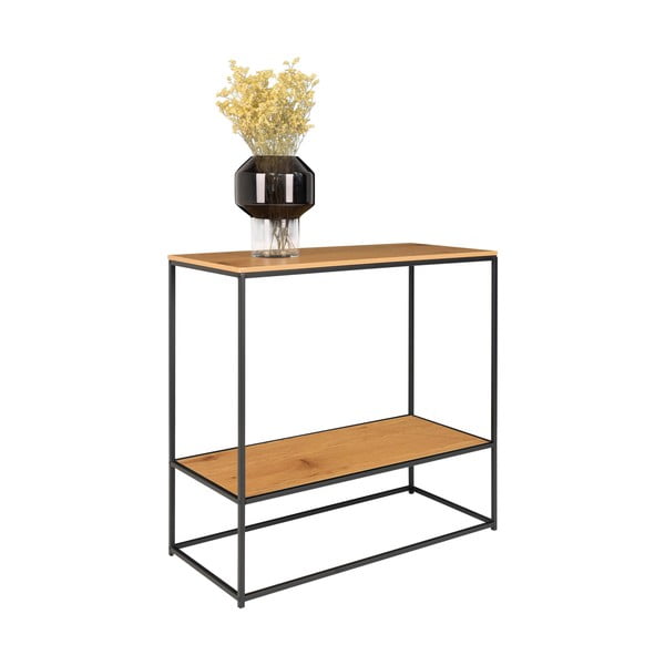 Konzolový stolek s deskou v dubovém dekoru v přírodní barvě 80x36 cm Vita – House Nordic-image-2