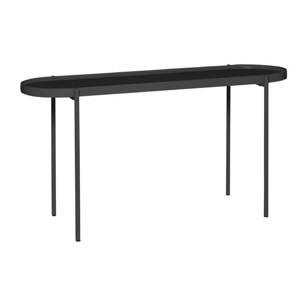 Černý konzolový kovový stolek Hübsch Kantorro, délka 100 cm