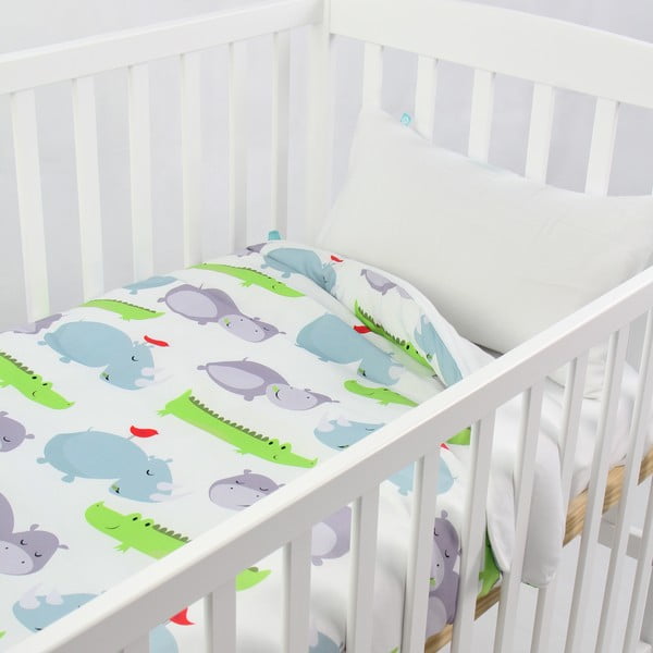 Dětské bavlněné povlečení na peřinu a polštář Mr. Fox Hippo, 100 x 120 cm-image-1