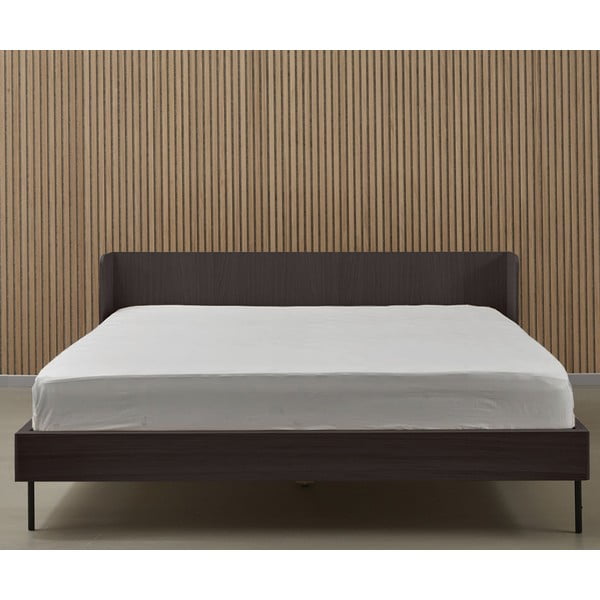 Černá dvoulůžková postel v dekoru dubu 180x200 cm Wrap – Bonami Selection-image-3