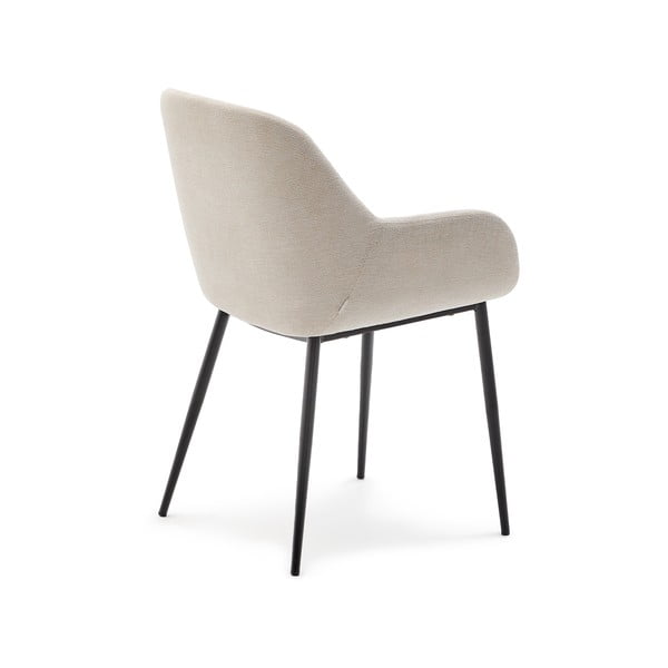 Krémové čalouněné jídelní křeslo Konna – Kave Home-image-4