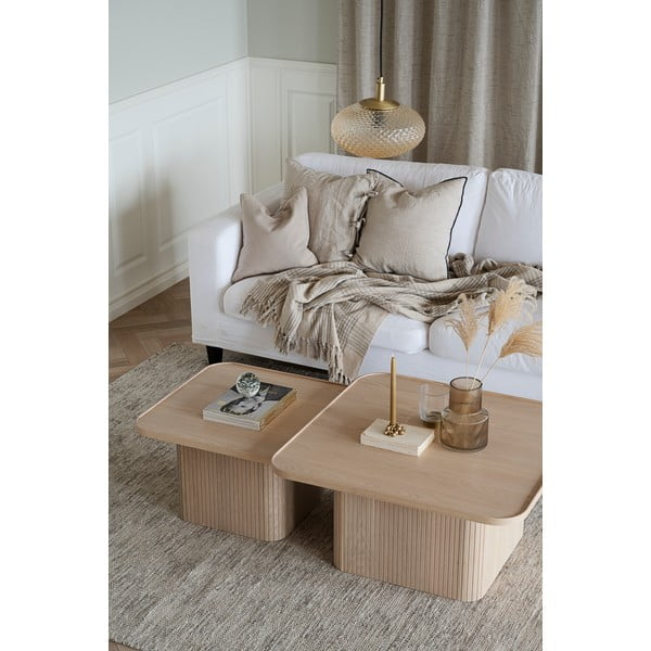 Přírodní odkládací stolek z dubového dřeva Rowico Sullivan, 60 x 60 cm-image-2