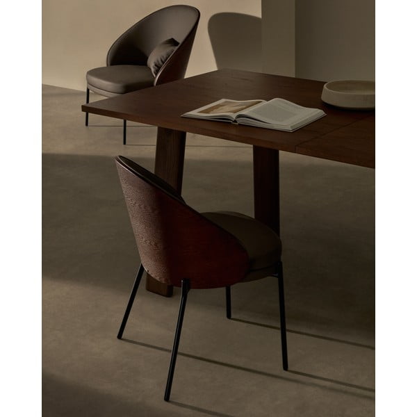 Hnědá jídelní židle Eamy – Kave Home-image-1