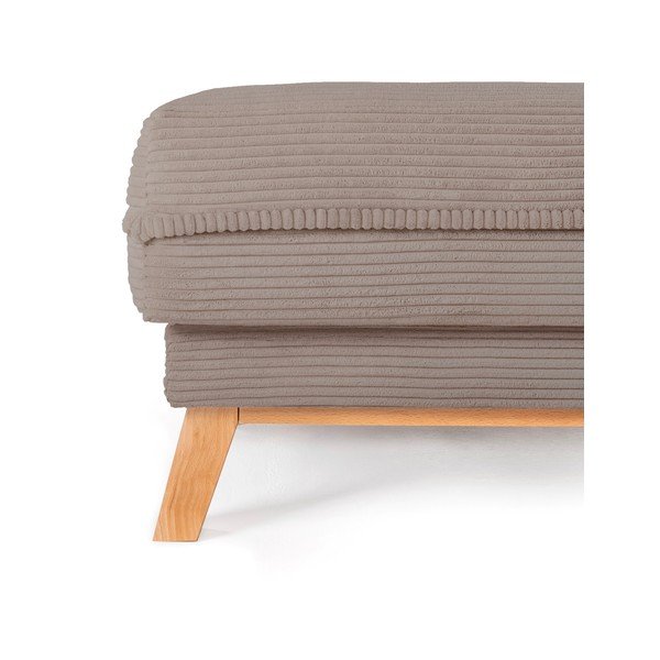 Taupe manšestrová podnožka Tori – Bonami Selection-image-2