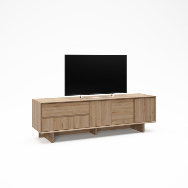 TV stolek v dekoru dubu v přírodní barvě 180x55x45 cm Carpi – Marckeric-image-3