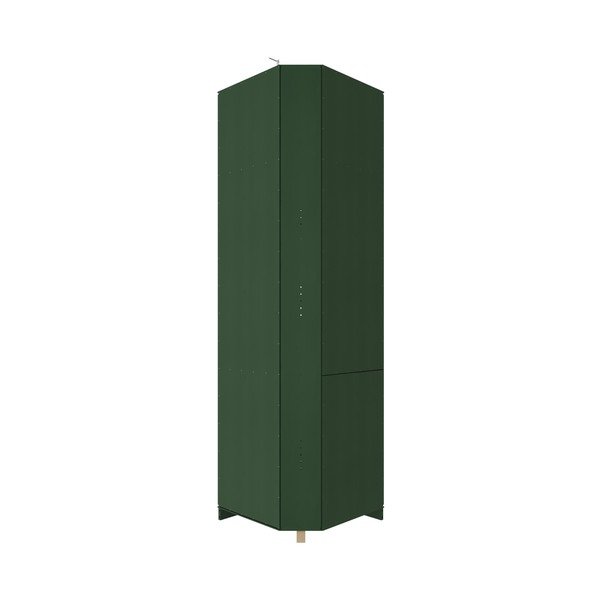 Zelená knihovna z borovicového dřeva 85x219x56 cm Anita – Støraa-image-4