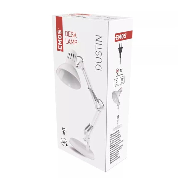 Bílá stolní lampa (výška 46 cm) Dustin – EMOS-image-1