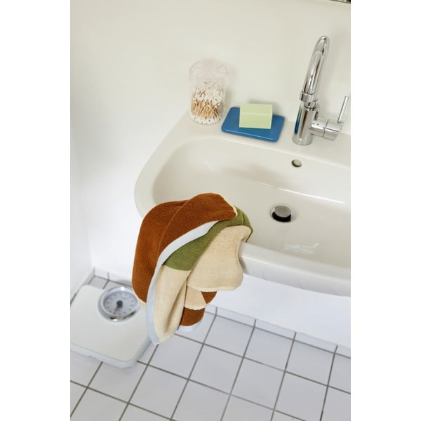 Hnědá froté bavlněná osuška 70x140 cm Block – Hübsch-image-1