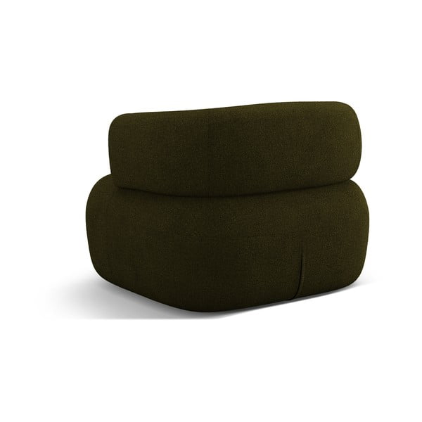 Zelené křeslo z textilie bouclé Jenny – Micadoni Home-image-3