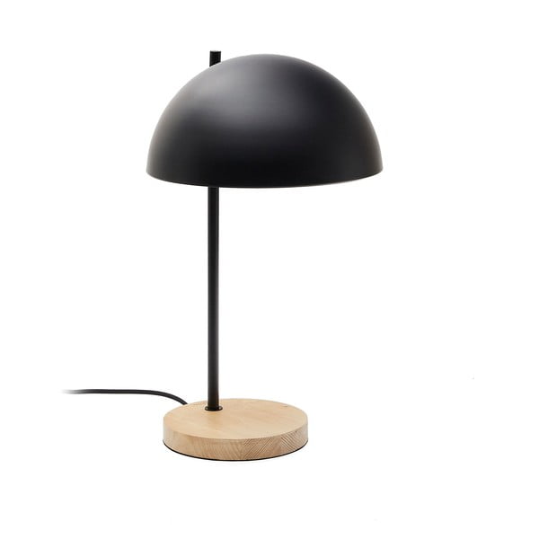 Černá/v přírodní barvě stolní lampa s kovovým stínidlem (výška 48,5 cm) Catlar – Kave Home