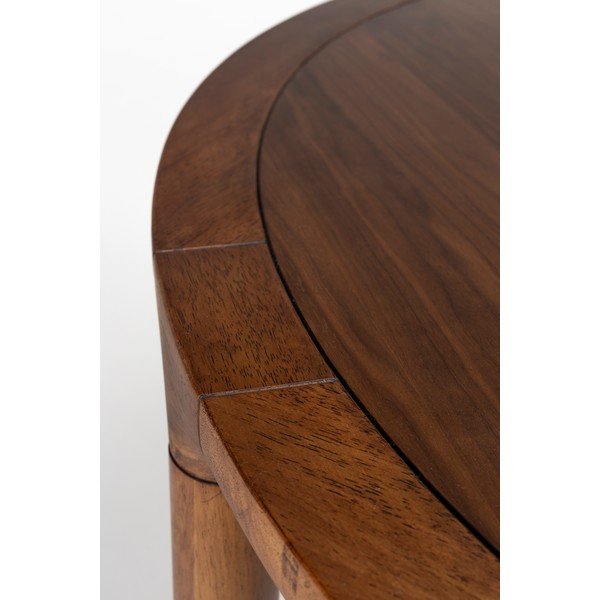 Kulatý jídelní stůl v dekoru ořechu ø 128 cm Storm – Zuiver-image-1