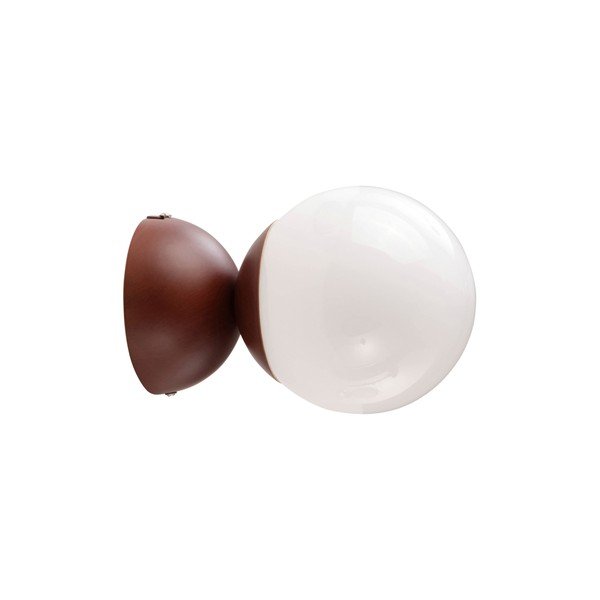 Bílé/hnědé stropní svítidlo z opálového skla ø 15 cm Leah – Jotex-image-3