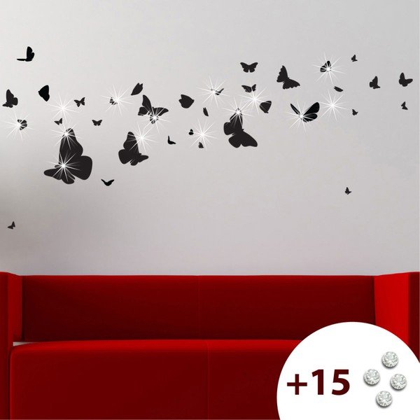 Set samolepky a 15 Swarovski krystalů Ambiance Butterflies-image-4