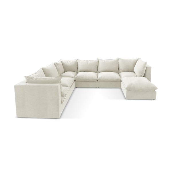 Béžová rohová pohovka (levý roh/do "U") Manao – Makamii-image-2