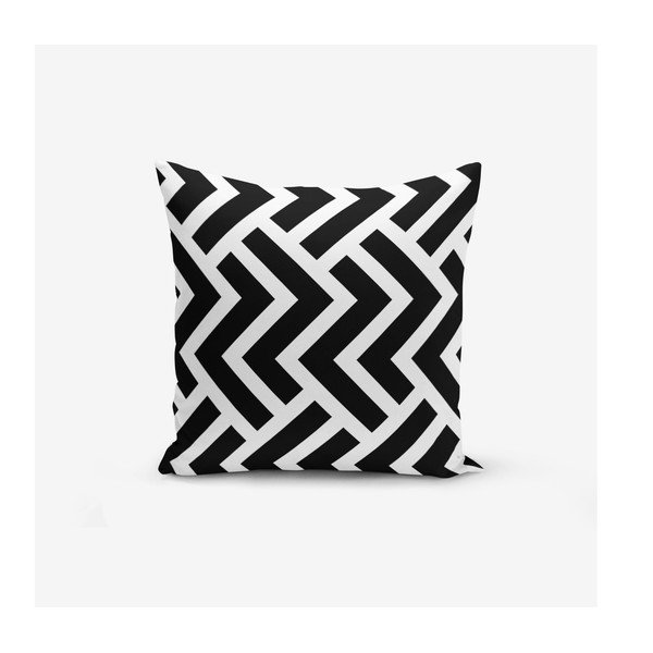Sada 4 povlaků na polštáře Minimalist Cushion Covers BW Graphic Patterns, 45 x 45 cm-image-2