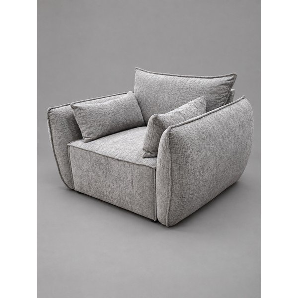 Světle šedé žinylkové křeslo Vanda - II. jakost – Mazzini Sofas-image-3