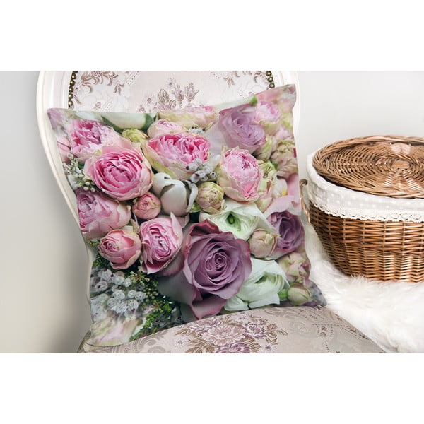 Povlak na polštář s příměsí bavlny Minimalist Cushion Covers Roses, 45 x 45 cm-image-1