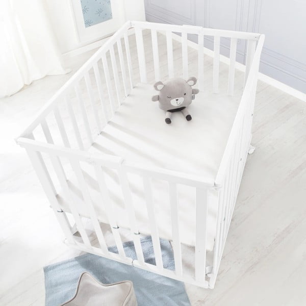 Bílá dětská ohrádka 100x75 cm – Roba-image-1