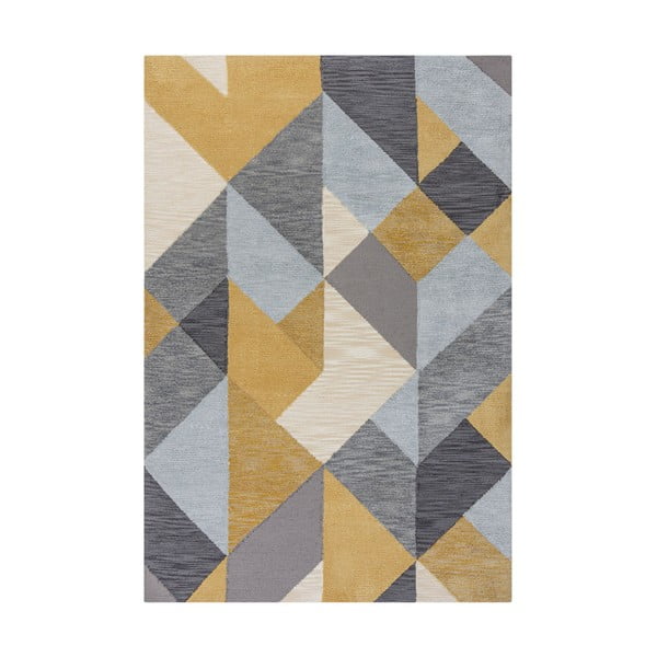 Šedo-žlutý koberec Flair Rugs Icon, 120 x 170 cm
