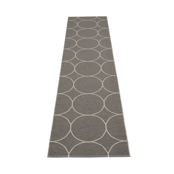 Tmavě šedý vnitřní a venkovní běhoun 70x300 cm Boo Charcoal Linen – Pappelina