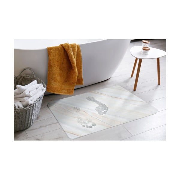 Bílo-béžová koupelnová předložka z křemeliny 35x45 cm Duna – douceur d'intérieur-image-1
