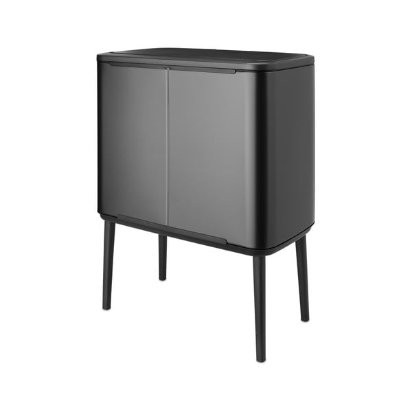 Tmavě šedý dotykový ocelový odpadkový koš 36 l Bo Touch Bin – Brabantia-image-1